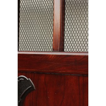 希少総欅一対の升格子蔵戸　W277 