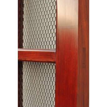 希少総欅一対の升格子蔵戸　W277 