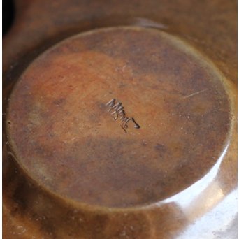 三右衛門三茄子銅製茶托5枚１組　S1206 