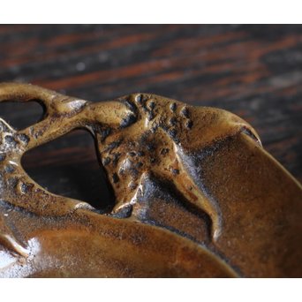 三右衛門三茄子銅製茶托5枚１組　S1206 