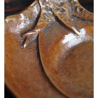 三右衛門三茄子銅製茶托5枚１組　S1206 