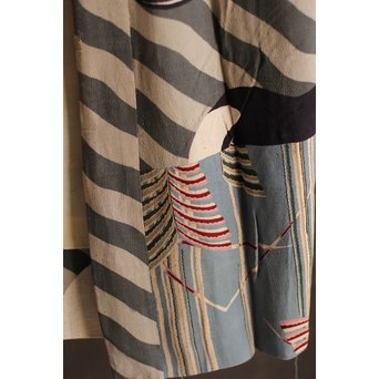 ちりめん巣ごもり鶴着物　S1236 