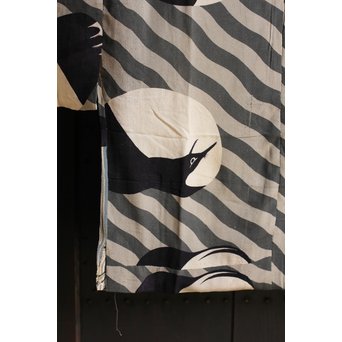 ちりめん巣ごもり鶴着物　S1236 