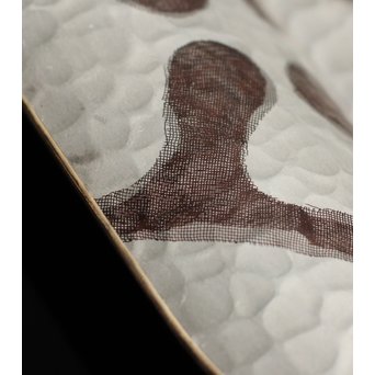 打込象嵌華紋サービス盆　S1322 