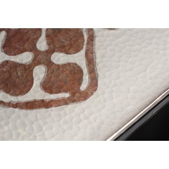 打込象嵌華紋サービス盆　S1322 