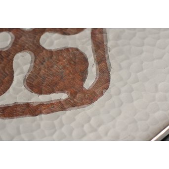 打込象嵌華紋サービス盆　S1322 