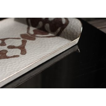 打込象嵌華紋サービス盆　S1322 