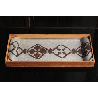 打込象嵌華紋サービス盆　S1322 