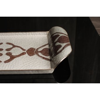 打込象嵌華紋サービス盆　S1322 