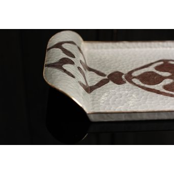 打込象嵌華紋サービス盆　S1322 