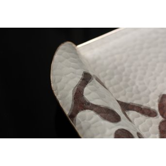 打込象嵌華紋サービス盆　S1322 