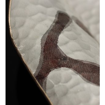 打込象嵌華紋サービス盆　S1322 