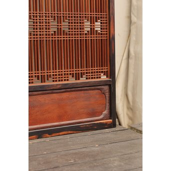 黒柿と2重組子の意匠書院4枚１組　R1000 