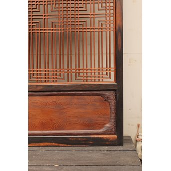 黒柿と2重組子の意匠書院4枚１組　R1000 