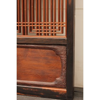 黒柿と2重組子の意匠書院4枚１組　R1000 