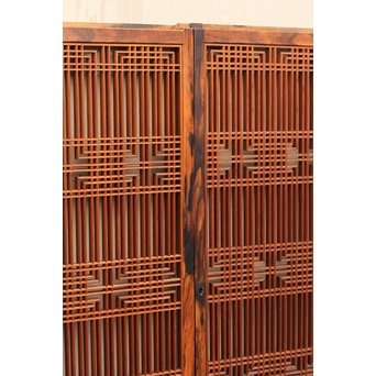 黒柿と2重組子の意匠書院4枚１組　R1000 