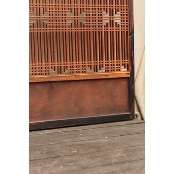 黒柿と2重組子の意匠書院4枚１組　R1000 