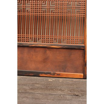 黒柿と2重組子の意匠書院4枚１組　R1000 