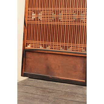 黒柿と2重組子の意匠書院4枚１組　R1000 