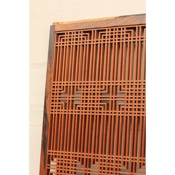 黒柿と2重組子の意匠書院4枚１組　R1000 