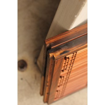 黒柿と2重組子の意匠書院4枚１組　R1000 