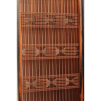 黒柿と2重組子の意匠書院4枚１組　R1000 