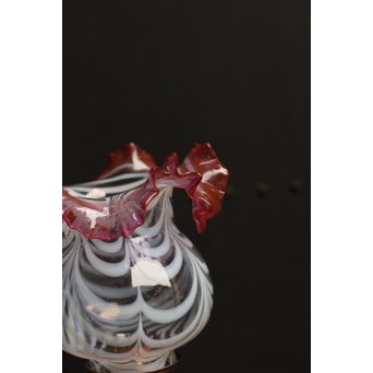 金魚鉢型かきあげホヤ瑠璃ランプ　A1077 