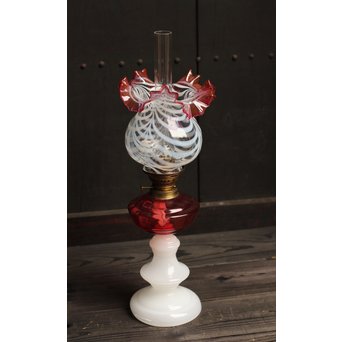 金魚鉢型かきあげホヤ瑠璃ランプ　A1077