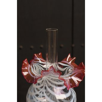 金魚鉢型かきあげホヤ瑠璃ランプ　A1077 