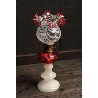 金魚鉢型かきあげホヤ瑠璃ランプ　A1077 