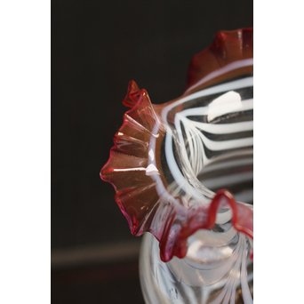 金魚鉢型かきあげホヤ瑠璃ランプ　A1077 