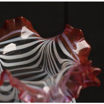 金魚鉢型かきあげホヤ瑠璃ランプ　A1077 