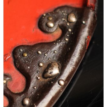 銀鉄象嵌漆盆　S1364 