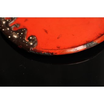 銀鉄象嵌漆盆　S1364 