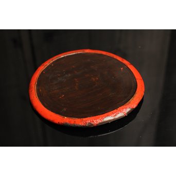 銀鉄象嵌漆盆　S1364 