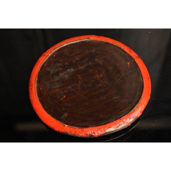 銀鉄象嵌漆盆　S1364 