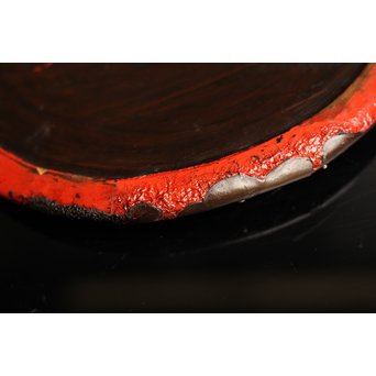 銀鉄象嵌漆盆　S1364 