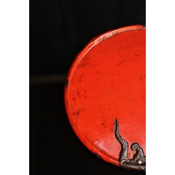 銀鉄象嵌漆盆　S1364 