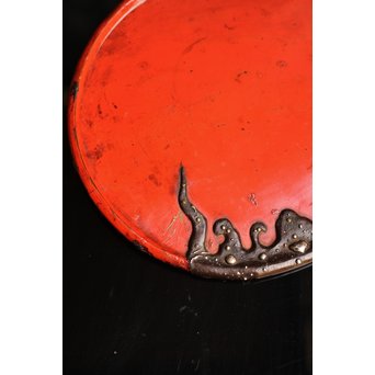 銀鉄象嵌漆盆　S1364 