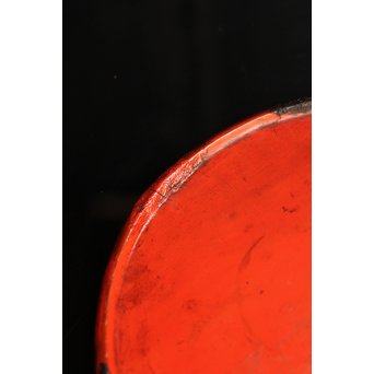 銀鉄象嵌漆盆　S1364 