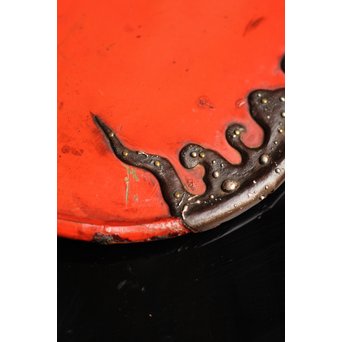 銀鉄象嵌漆盆　S1364 