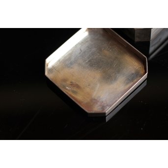 一鶴斎共箱銀香合　S1446 