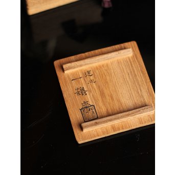 一鶴斎共箱銀香合　S1446 