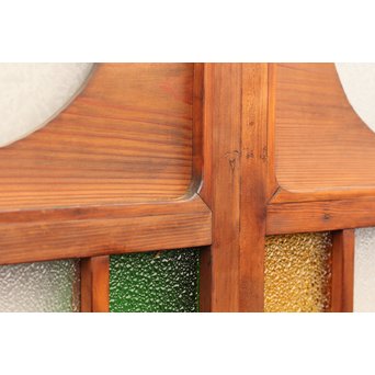 異材寄木ヘリンボーンと色ガラス戸　GD621 