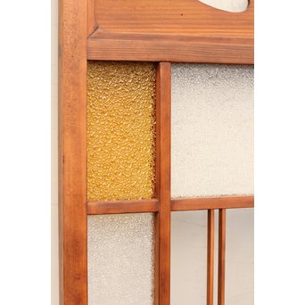 異材寄木ヘリンボーンと色ガラス戸　GD621 