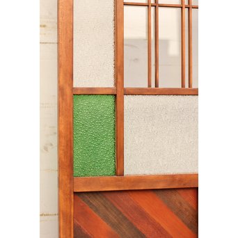 異材寄木ヘリンボーンと色ガラス戸　GD621 