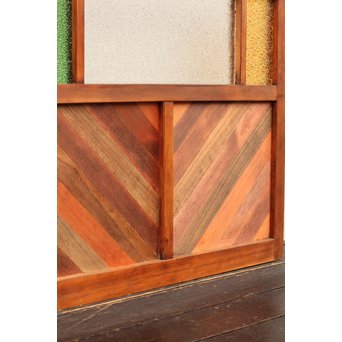 異材寄木ヘリンボーンと色ガラス戸　GD621 