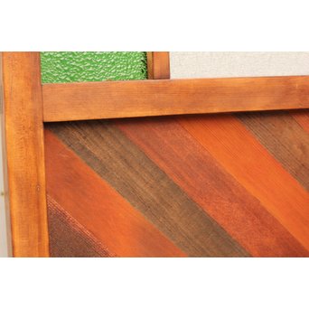 異材寄木ヘリンボーンと色ガラス戸　GD621 