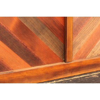 異材寄木ヘリンボーンと色ガラス戸　GD621 