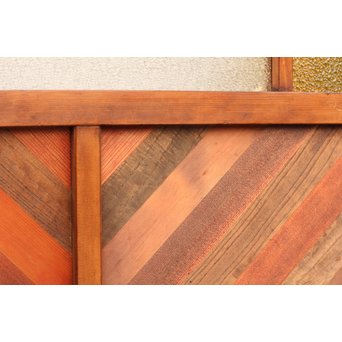 異材寄木ヘリンボーンと色ガラス戸　GD621 